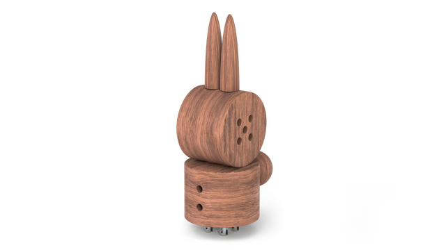 WoodMee kanin træ figur bygget fra Desert Bike æsken